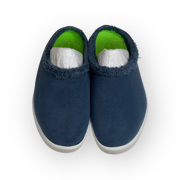 OOFos 𖦹 OOcoozie Vegan Sherpa Fur Lined Slipper Mule 𖦹 Moroccan Blue 𖦹 12.5 - Picture 10 of 16